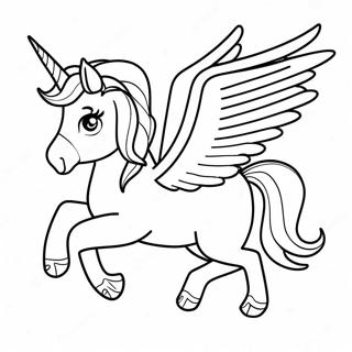 Magiese Alicorn In Vlug Inkleurblad 73111-16709