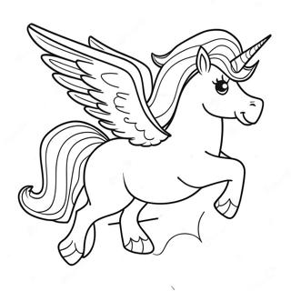 Magiese Alicorn In Vlug Inkleurblad 73111-16710