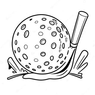 Kleurvolle Golfbal Op Tee Inkleurblad 73162-16749