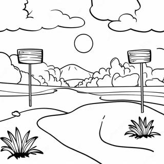 Golfbaan Landskap Inkleurblad 73164-16760