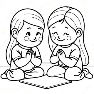 Kinders Wat Bid Inkleurblad 73573-17070