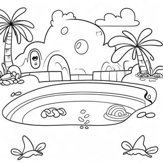 Pret Swembad Toneel Inkleurblad 74061-17451