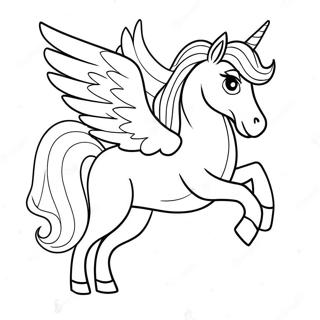 Elegante Pegasus In N Sonsondergang Inkleurblad 74114-17497