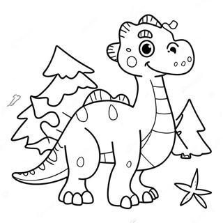 Dinosaurus Kersfees Inkleurblad 74214-17568