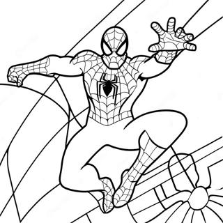 Spider Man Met Webs Inkleurblad 743-21