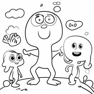 Onbeskryflike Met Vriende Inkleurblad 74471 17778