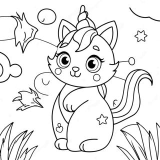 Unicorn Kitty Inkleurblad 74648-17908