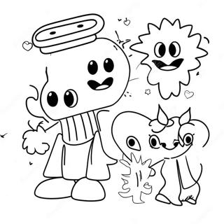 Kleurvolle 80s Cartoon Karakters Inkleurblad 74958-18156