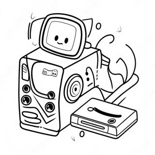 Klassieke 80s Video Speletjie Inkleurblad 74959-18157