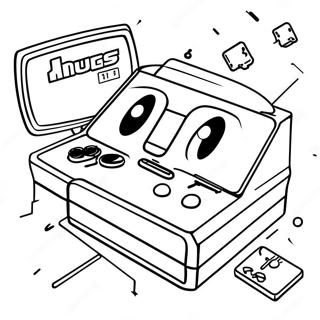 Klassieke 80s Video Speletjie Inkleurblad 74959-18158