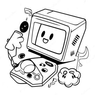 Klassieke 80s Video Speletjie Inkleurblad 74959-18159