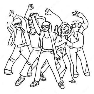 Funky 80s Danspartytjie Inkleurblad 74960-18161