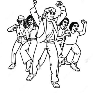 Funky 80s Danspartytjie Inkleurblad 74960-18162