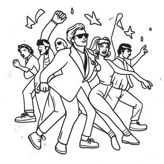 Funky 80s Danspartytjie Inkleurblad 74960-18163