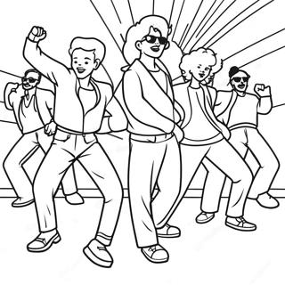 Funky 80s Danspartytjie Inkleurblad 74960-18164