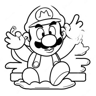 Mario Wonder Inkleurbladsye