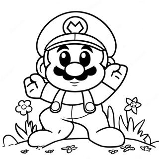 Mario Wonder In N Sampioen Koninkryk Toneel Inkleurblad 75345-18464