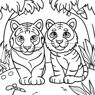 Bengale In N Jungle Toneel Inkleurblad 75475-18563
