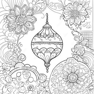 Kleurvolle Eid Versierings Inkleurblad 75523-18589