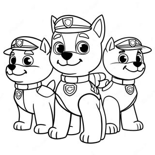 Halloween Paw Patrol Inkleurbladsye