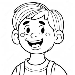 Greg Heffley Grappige Gesig Inkleurblad 75884-18869