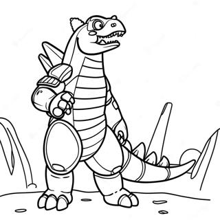 Mechagodzilla Brullend Inkleurblad 76424 19300