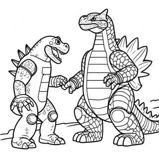 Mechagodzilla Teen Godzilla Inkleurblad 76425 19302