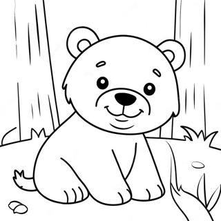 Speelse Bruin Beer Welpie Inkleurblad 76730-19535