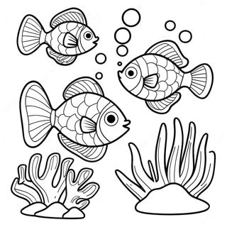 Onderwater Blaas En Vis Inkleurblad 76834 19624