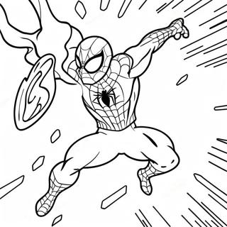Epiese Spiderman 2099 Gevegstoneel Inkleurblad Inkleurbladsye