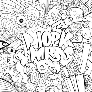 Kleurvolle Vloekwoorde Kuns Inkleurblad 77423-20053