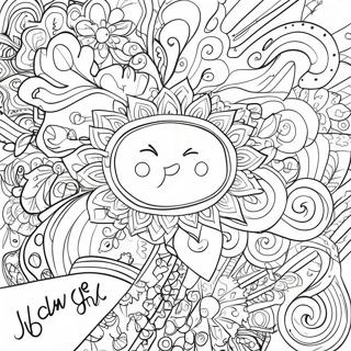 Kleurvolle Vloekwoorde Kuns Inkleurblad 77423-20054