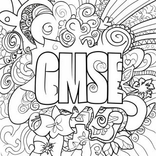 Kleurvolle Vloekwoorde Kuns Inkleurblad 77423-20056