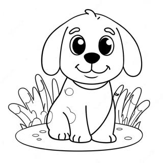 Schattige Hond Inkleurblad 77498-20106