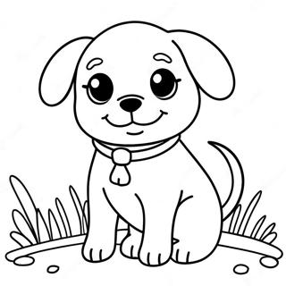 Schattige Hond Inkleurblad 77498-20107