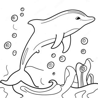 Speelse Dolfyn Wat Swem Inkleurblad 77526-20136