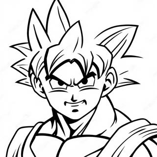 Goku Swart In Gevegshouding Inkleurblad 77913-20430