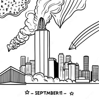 September 11 Eerbetoon Inkleurblad 78146-20609