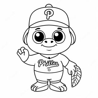 Oulike Phillies Maskot Inkleurblad 79125-21369