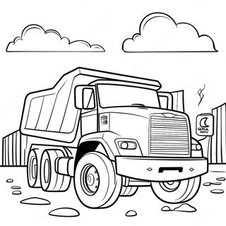 Aflaaigraaf Op Konstruksieterrein Inkleurblad 79232 21461