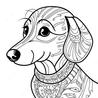 Dachshund Inkleurblad 79356-21548