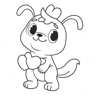 Bluey In N Snaakse Valentyn Kostuum Inkleurblad 79386 21582