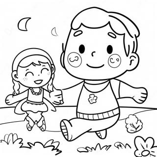 Gelukkige Tweaker Wat Met Vriende Speel Inkleurblad 79489-21661