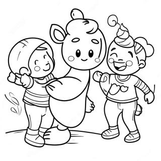 Gelukkige Tweaker Wat Met Vriende Speel Inkleurblad 79489-21664