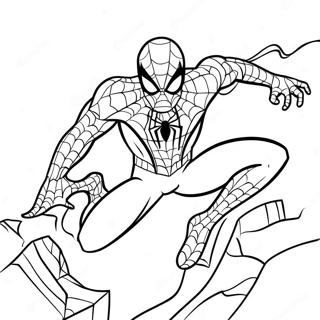 Spider Man In Aksie Houding Inkleurblad 79513 21673
