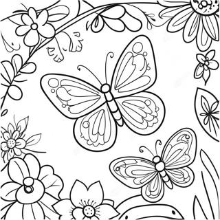 Kleurvolle Vlinder Inkleurblad 79615-21752