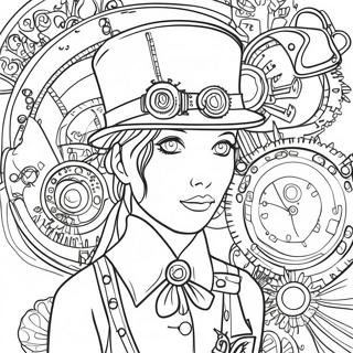 Steampunk Inkleurbladsye