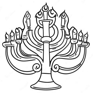 Kleurvolle Menorah Inkleurblad 79924-21978