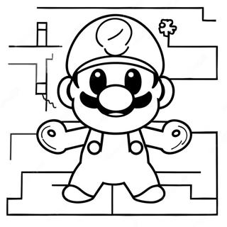 8 Bit Mario Inkleurblad 80155-22153