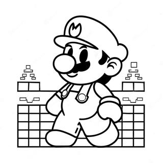 8 Bit Mario Inkleurblad 80155-22154